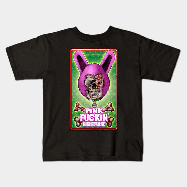 Pink F*****g Nightmare, Christmas, Skull Kids T-Shirt by HEJK81